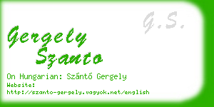 gergely szanto business card
