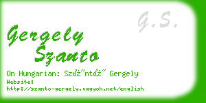 gergely szanto business card